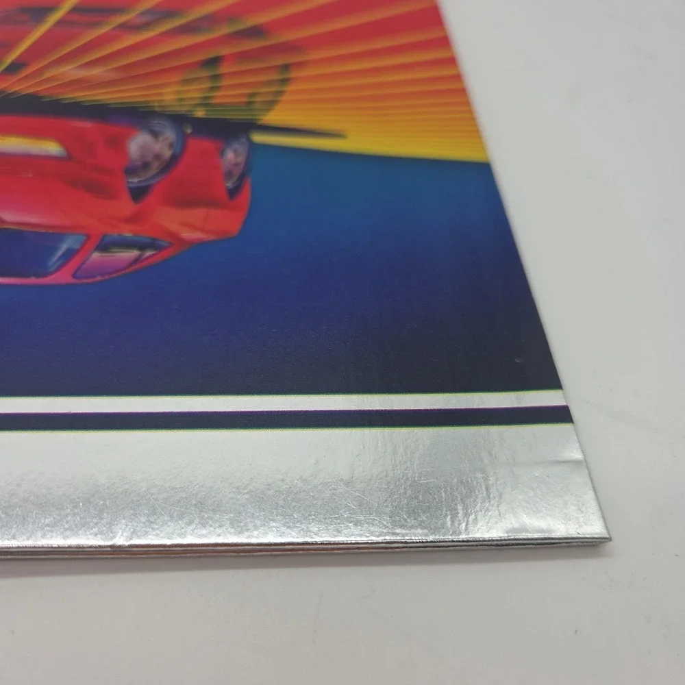 Shiny Vintage 1980s Mead Quick Silver Folders Rainbow Horse & Sports Car Retro